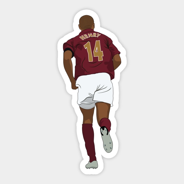 Thierry Henry 14 Sticker by NostalgiaUltra